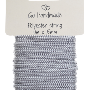 Go Handmade polyestersnøre grå