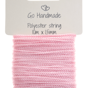 Go Handmade polyestersnøre pink