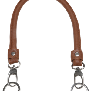 Go handmade Taskehanke 44cm Brun m/sølv lås og D-ring