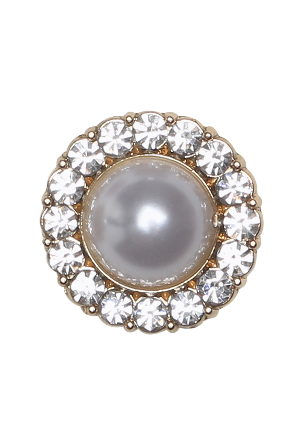 Go Handmade Diamond Pearl Buttons 15mm Guld