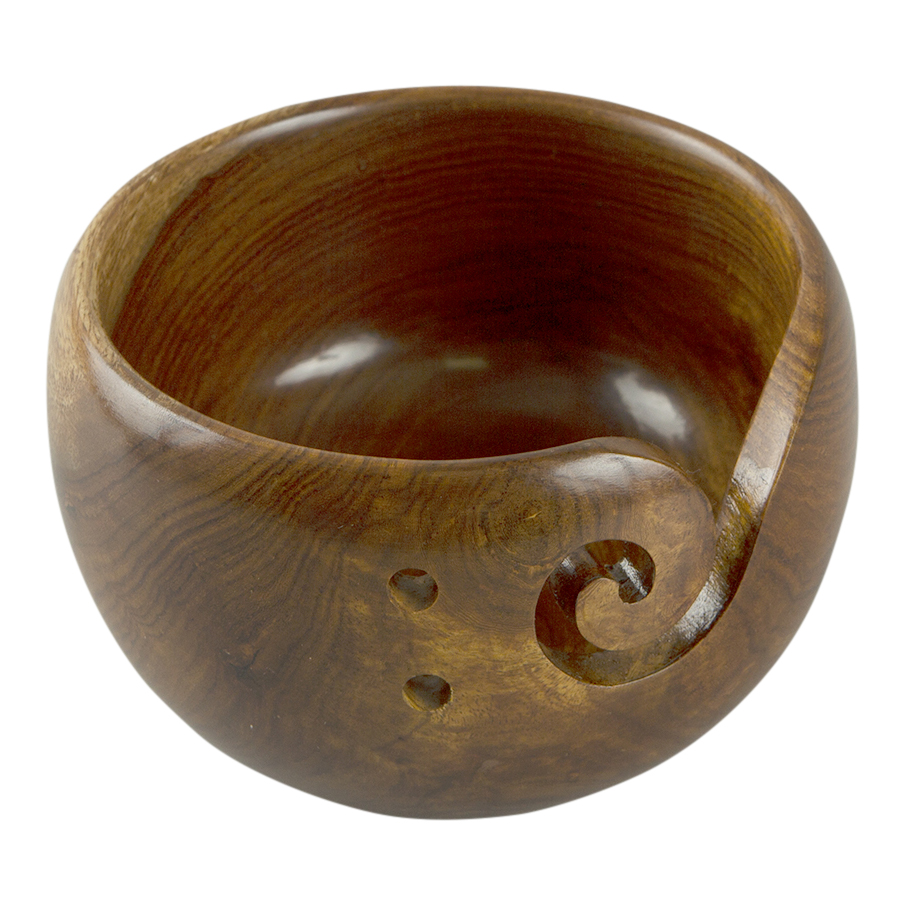 Garn bowle træ Ø15cm